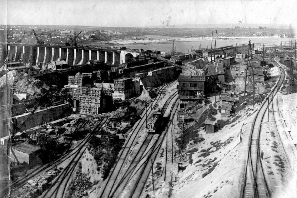 Будівництво ДніпроГЕС. 1929 рік